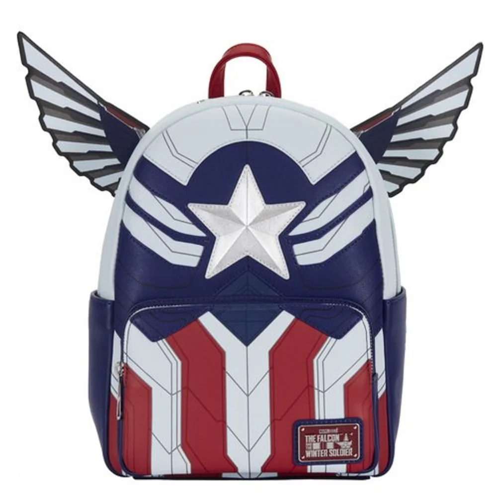 Loungefly Marvel Falcon Captain‎ America Cosplay Mini Backpack NWT